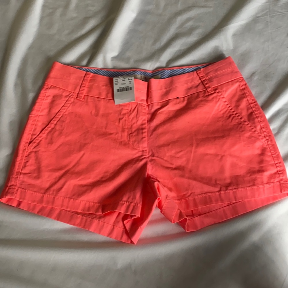Coral Chino Shorts
